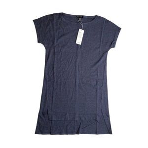 Eileen Fisher Tunic Top XXS Gray Women's High-Low Boat-Neck NEW‎